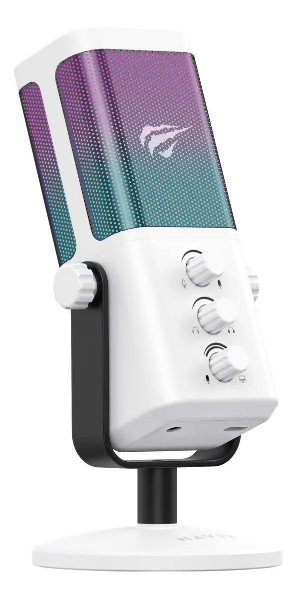 microfonogamer havit profesional , con luz