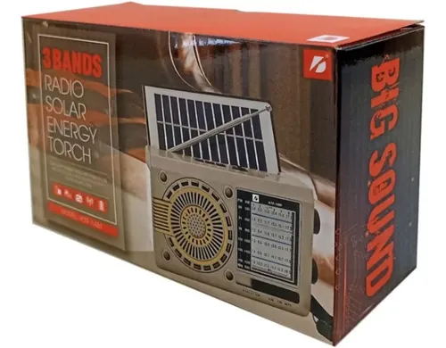 radio am y fm , bt , recargable y carga solar,8ban