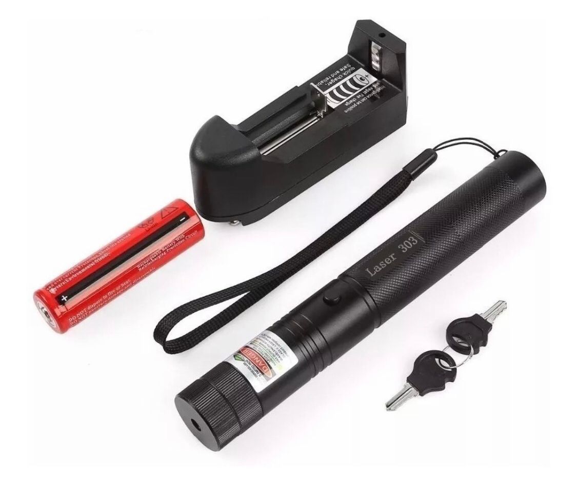 Puntero laser recargable , con cargador y llave